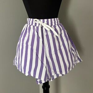 Urban Outfitters Purple & White Striped Shorts
